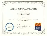 AZBBA Outstanding Producer certificate, 2017