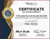 Multi-Million Dollar Producer certificate, 2024