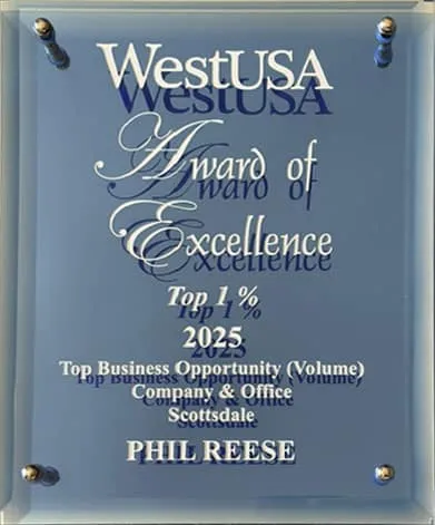 West USA Realty Top 1% Company Overall and Top Business Opportunity award, 2025