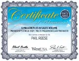 West USA Realty Multi-Million Dollar Producer certificate, 2021