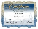 Multi-Million Dollar Producer certificate, 2020