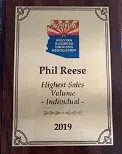 Largest Sales Volume award, 2019
