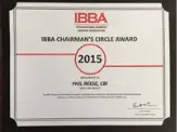 IBBA award, 2015