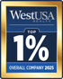 West USA Realty Top 1% Overall Company award, 2025